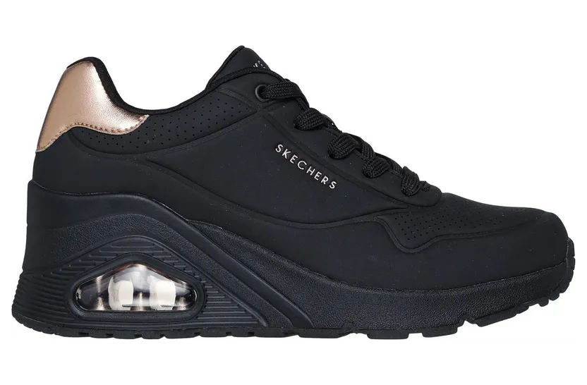 Skechers Uno Wedge – HI Steps Sneaker Zwart