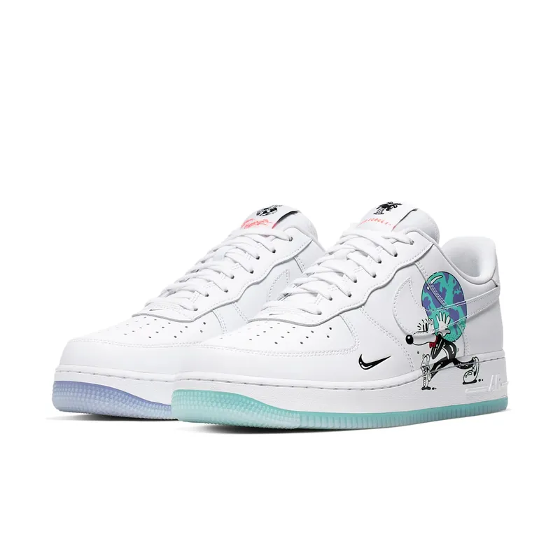 Nike Air Force 1 Flyleather Steve Harrington Earth Day (2019) White/White-White (CI5545-100)
