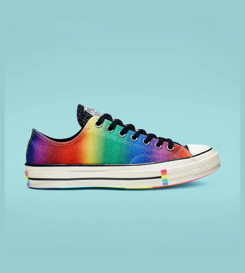 Converse Chuck 70 Low ‘Pride Shimmering Rainbow’ Black/Egret/Multi (165714C)