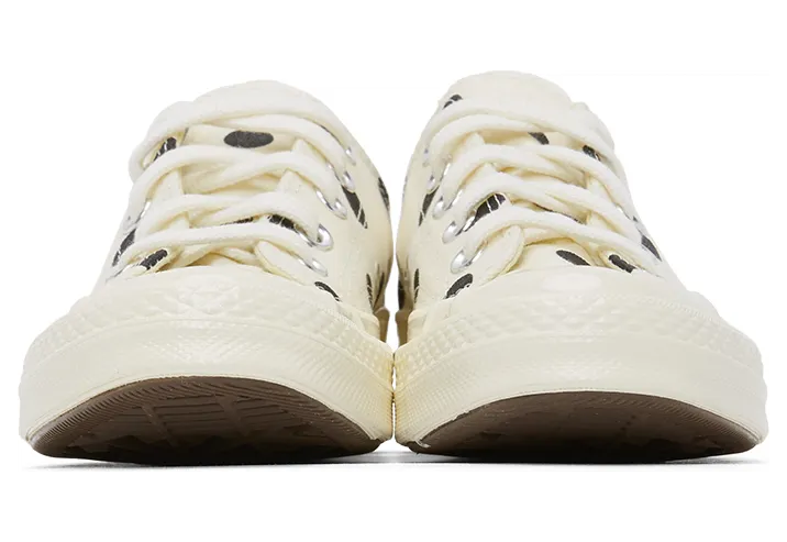 Comme des Garçons Play Black Converse Edition Polka Dot Heart Chuck 70 Low Sneakers (K114) (2)
