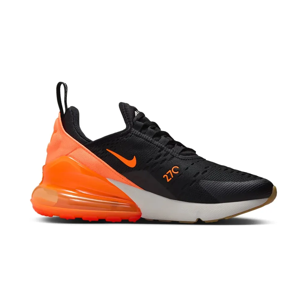 Nike AIR MAX 270 GS “Black Total Orange Bright Crimson” (943345-037)