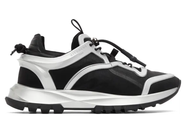 Givenchy Black and Silver Spectre Cage Runner Sneakers (BH003EH0U1)
