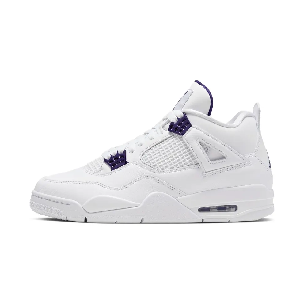 Jordan 4 Retro Metallic Purple White/Metallic Silver-Court Purple (CT8527-115)