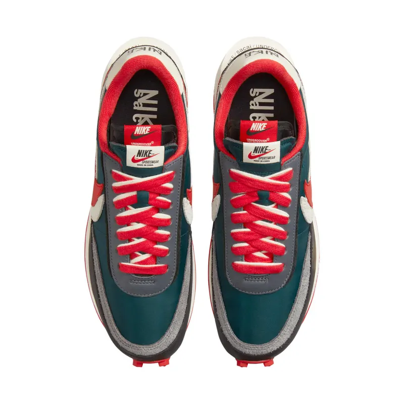 Nike x sacai UNDERCOVER LDWaffle Midnight Spruce University Red (DJ4877-300)