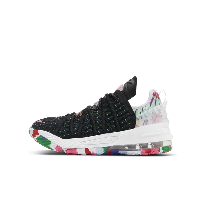 Nike LeBron 18 Multicolor (GS) Black/Multi-Color-White (CW2760-002)