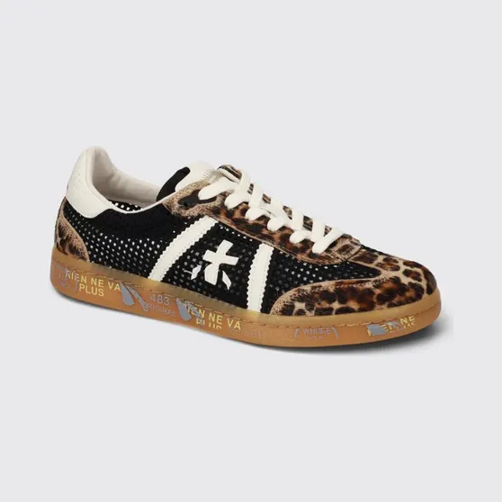 Premiata Bonnie Sneakers in Micro-Perforated Suede Multicolor (BONNIED8200)
