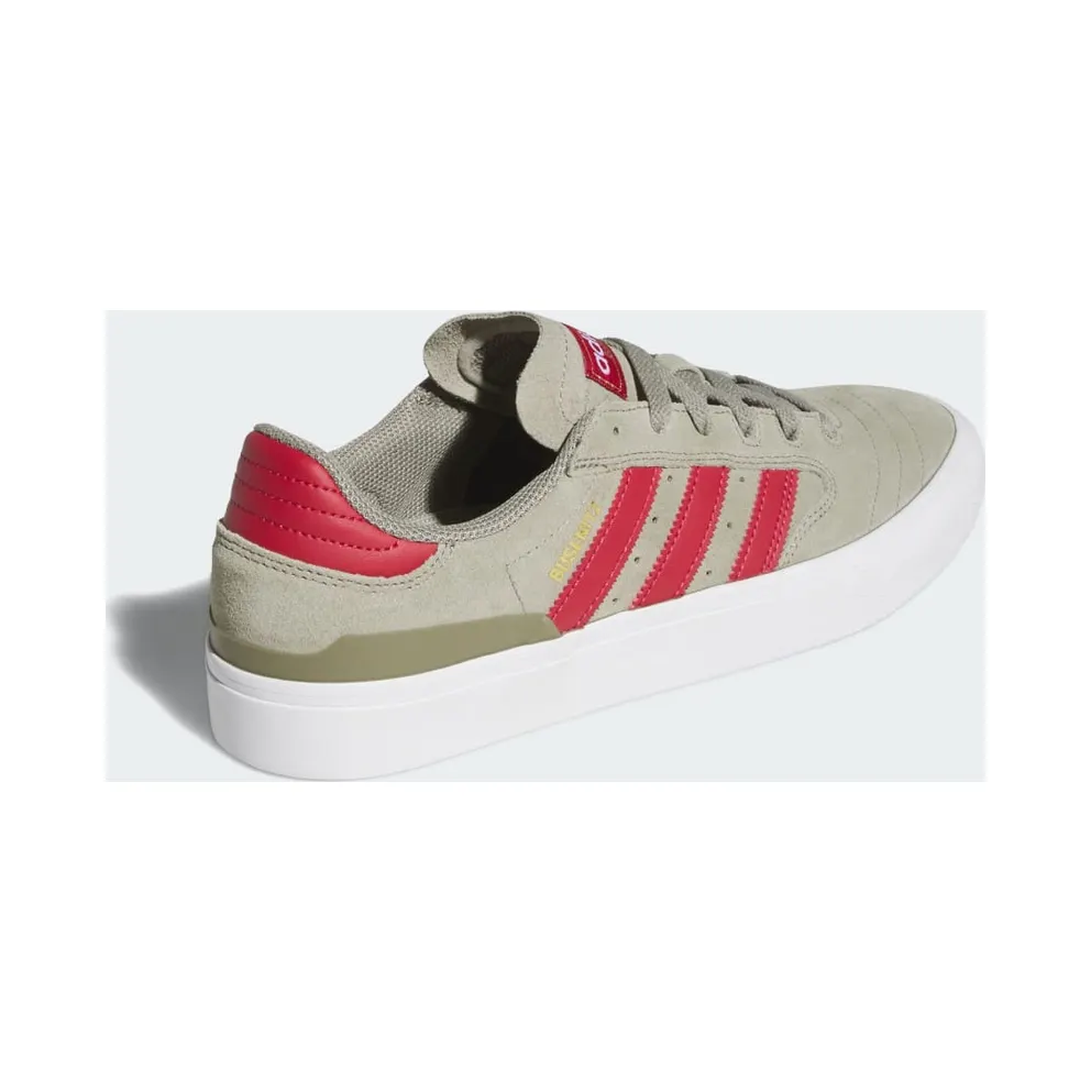 adidas Busenitz Vulc II “Silver Pebble / Team Victory Red / Cloud White” (KJ0248)
