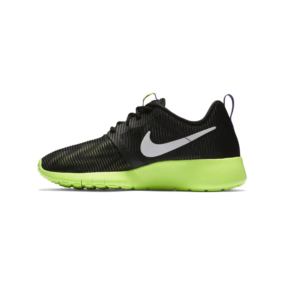 Nike Roshe One Flight Weight Black Ghost Green (GS) Black/White-Ghost Green-Grape Ice (705486-003)