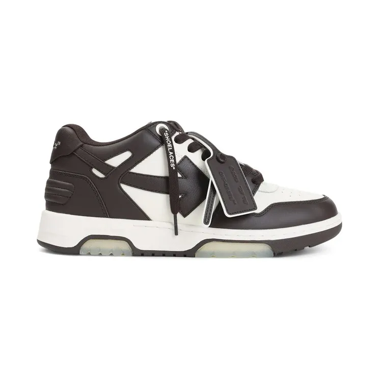 OFF-WHITE Out Of Office OOO Low Tops Chocolate White (OMIA189C99LEA0076G0A)