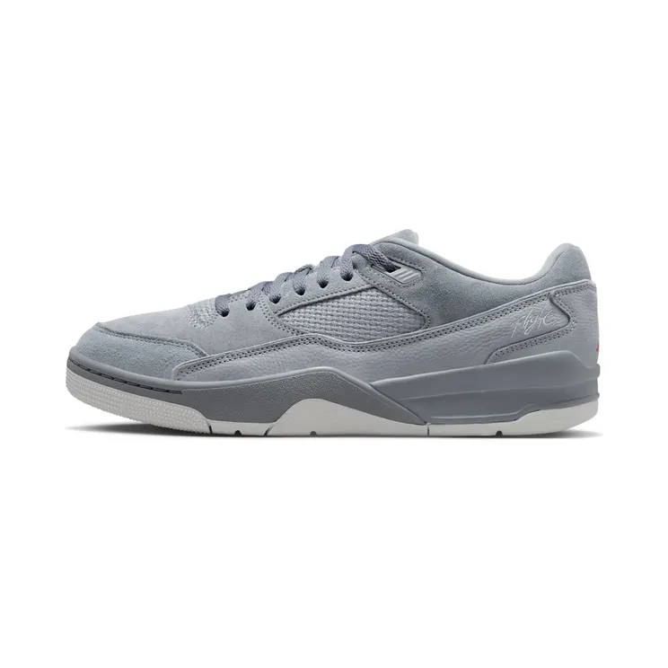 Jordan Flight Court “Cool Grey / Wolf Grey / Neutral Grey / Varsity Red” (HF3255-007)