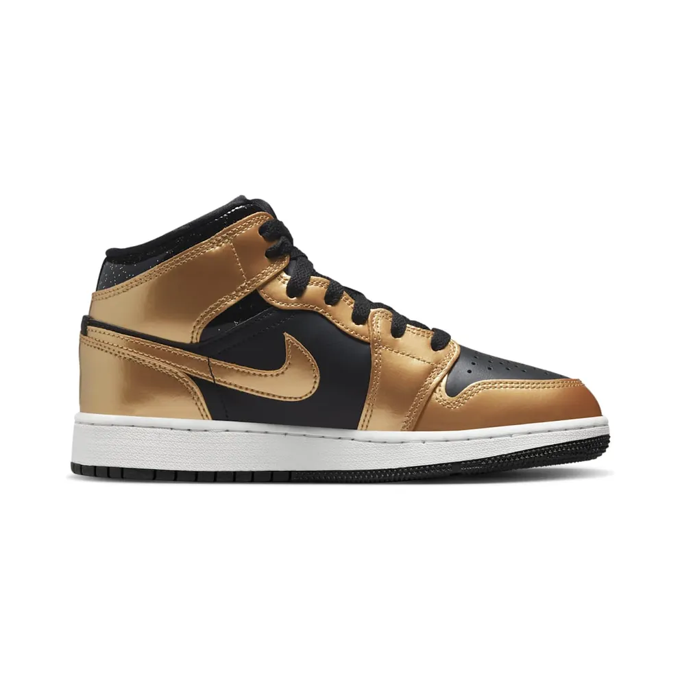 Air Jordan 1 Mid SE GS “Metallic Gold Black” (DR6967-071)