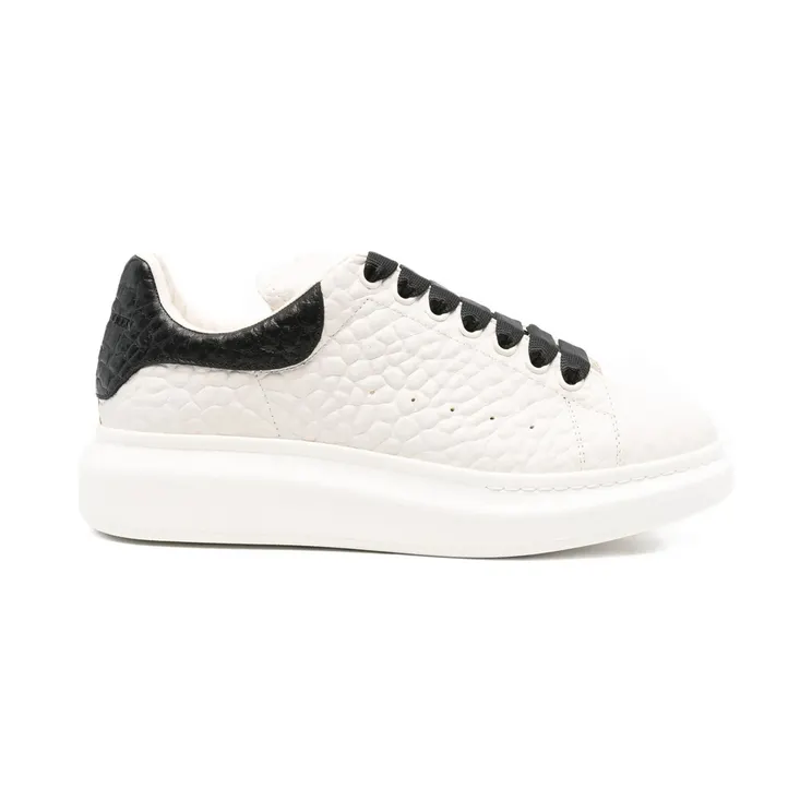 Alexander Mcqueen Oversized Textured Leather “White” (807881 WHAEG 9079)