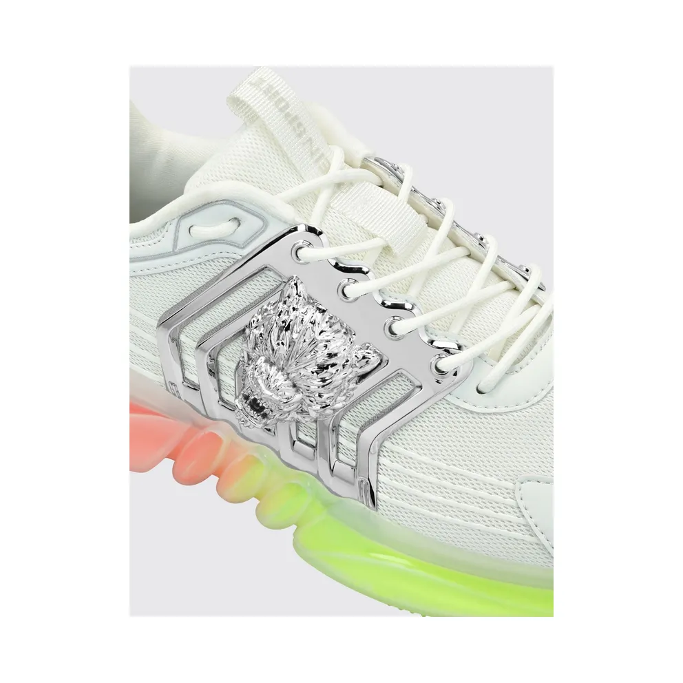 Plein Sport Runner Tiger Low-Top Mesh with Chunky Sole White (AABSUSC0352STE003N01)
