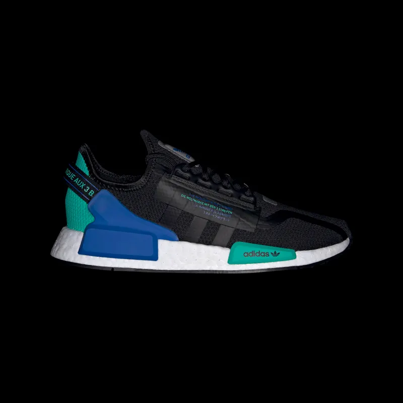 Adidas NMD_R1 V2 ‘Black Cyan’ Core Black/Core Black/Cloud White (FY5922)