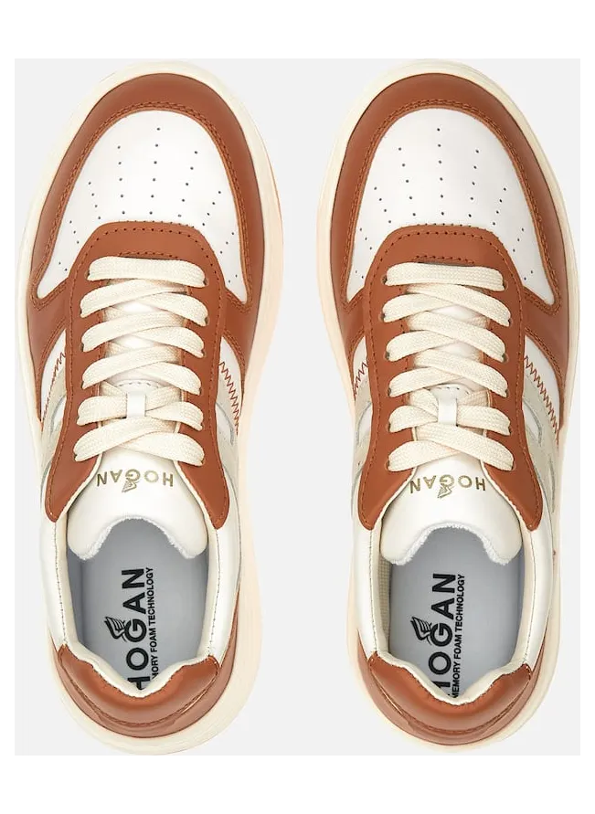 Sneakers Hogan H630 White Grey Brown (HXW6300EU50OIS641J) (3)