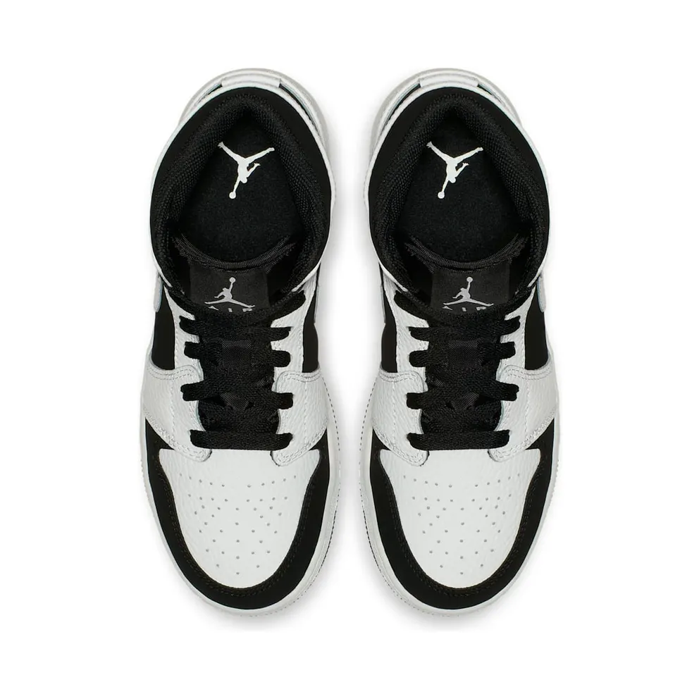 Jordan 1 Mid White Black (GS) White/Black-White (554725-113)