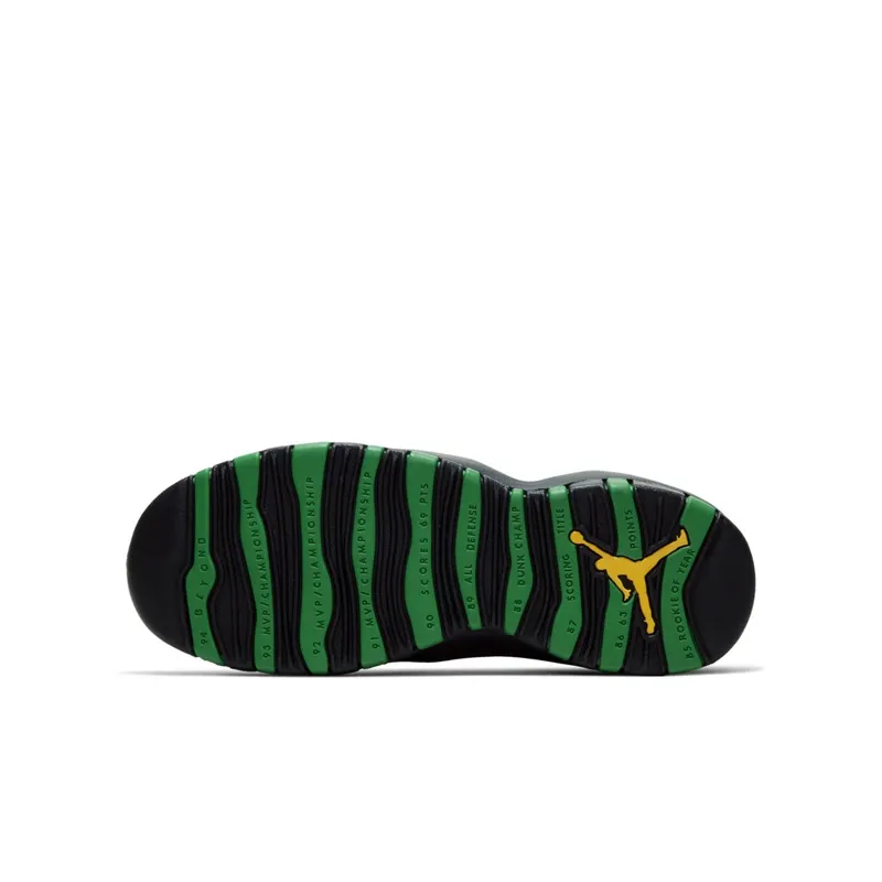 Jordan 10 Retro Seattle (GS) White/Black-Green-Yellow (310806-137)