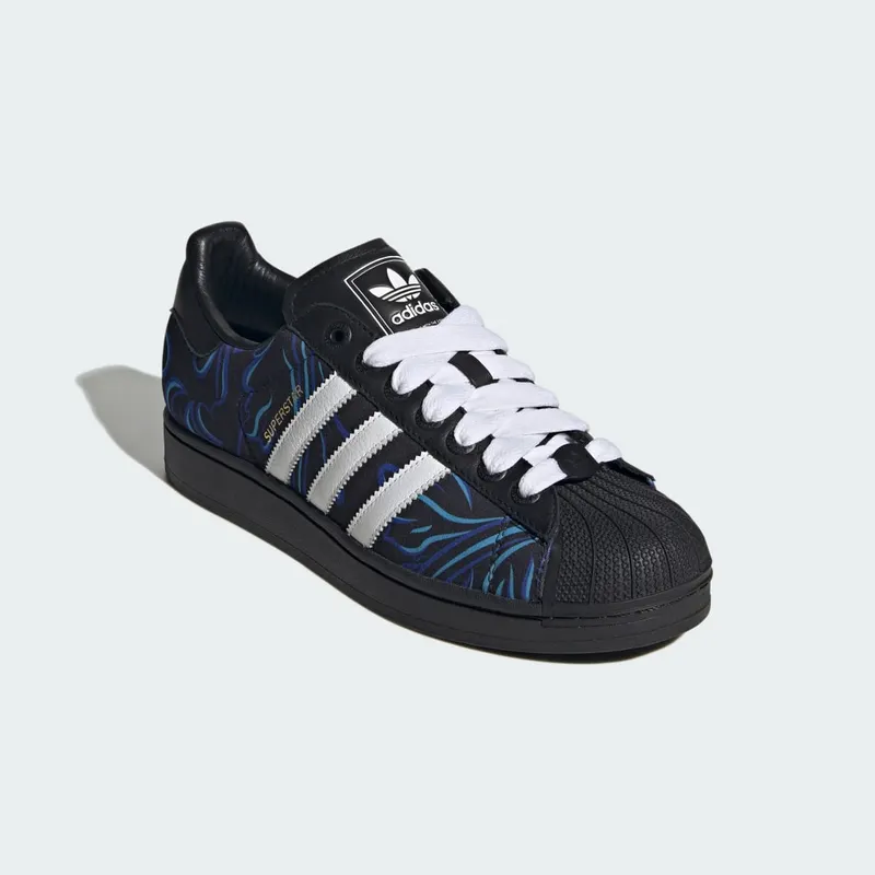 Adidas SUPERSTAR II Shoes Core Black / Cloud White / Lucid Blue (KJ1251)