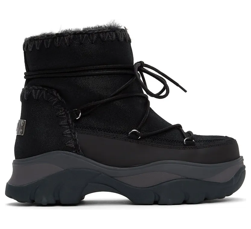 Mou Chunky Sneaker Lace-Up Boots “Black” (MU.FW311001B)