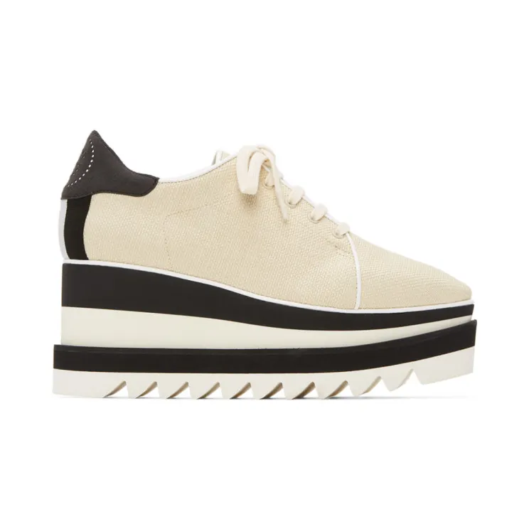 Stella McCartney Beige Linen Sneak-Elyse Sneakers (800121N0086)