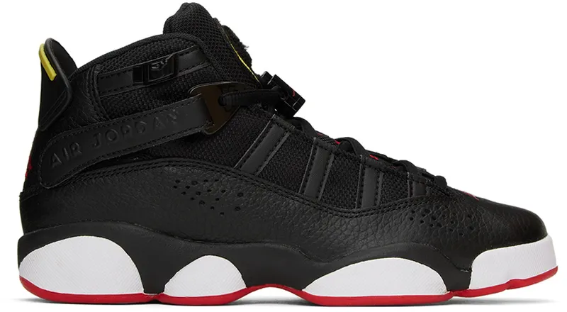 Nike Jordan Kids Black & Red Jordan 6 Rings Big Kids Sneakers (323419-063)