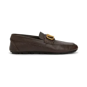 Valentino Driving Plaque Slip-On Loafer Brown (WY2S0C32 YST 0TO)