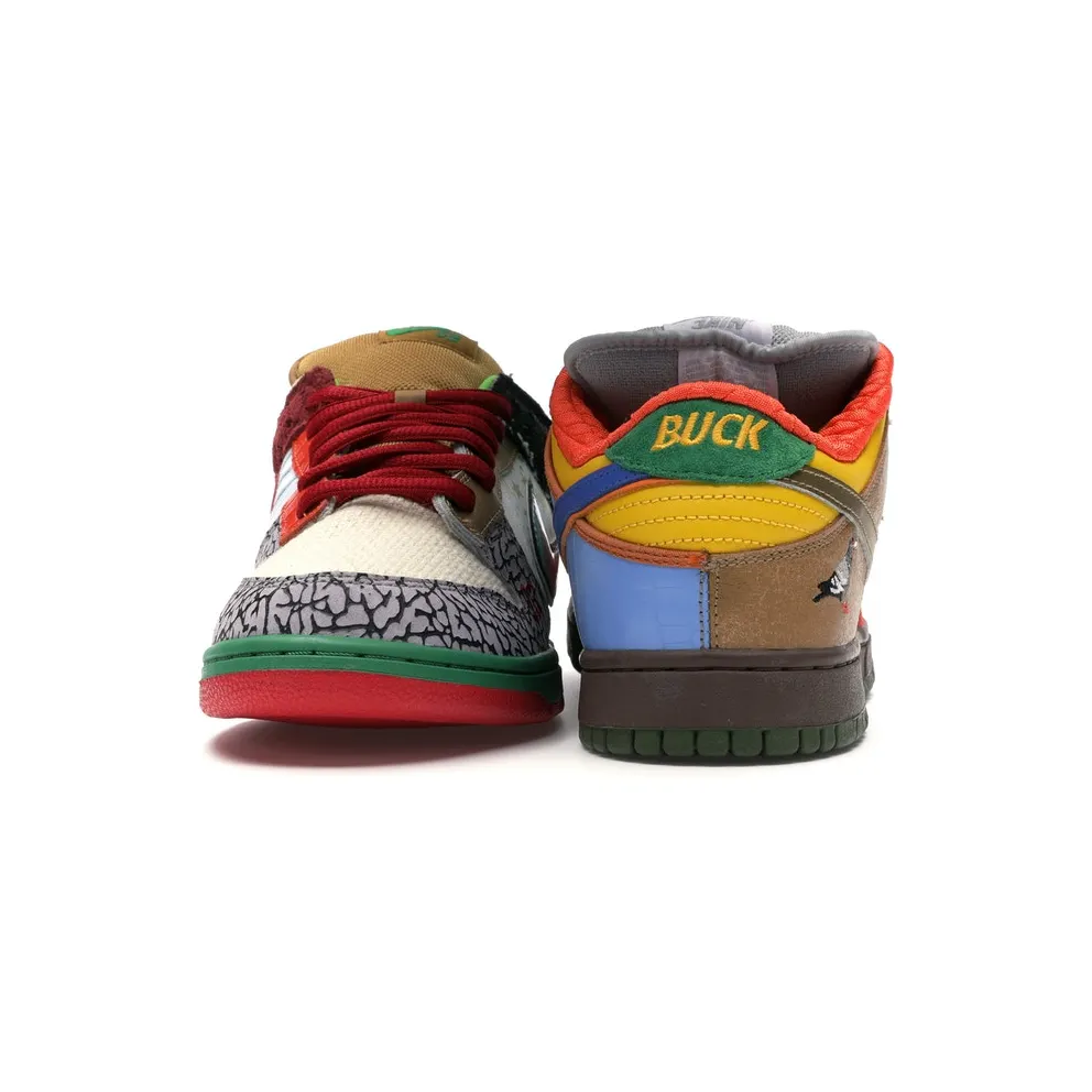 Nike Dunk SB Low What the Dunk White/College Blue-Chrome-Deep Red (318403-141)