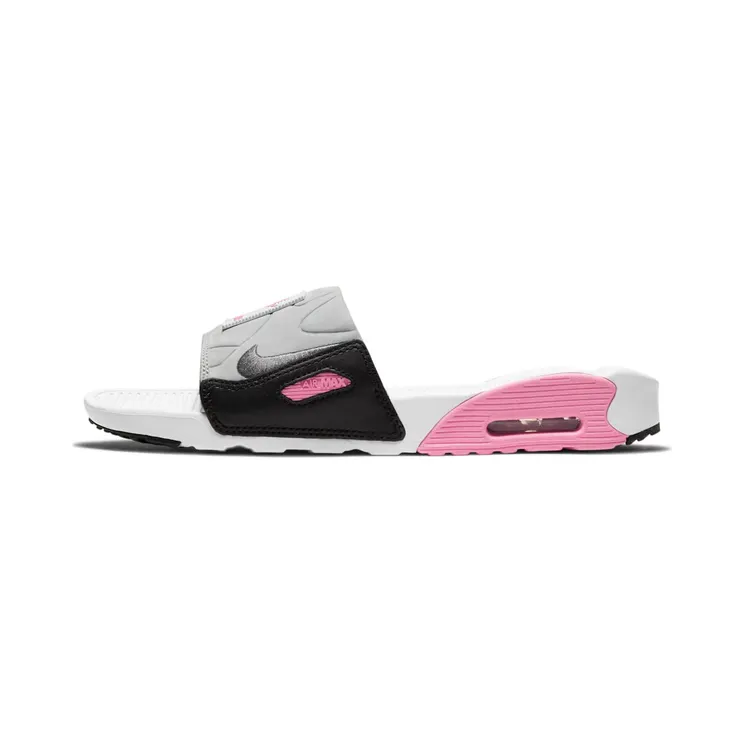 Nike Air Max 90 Slide White Rose Cool “White / Rose / Light Smoke Grey / Smoke Grey” (CT5241-100)