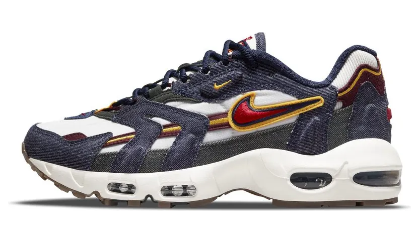 Nike Air Max 96 II QS Blackened Blue / Gym Red – Light Bone (DJ6742 400)
