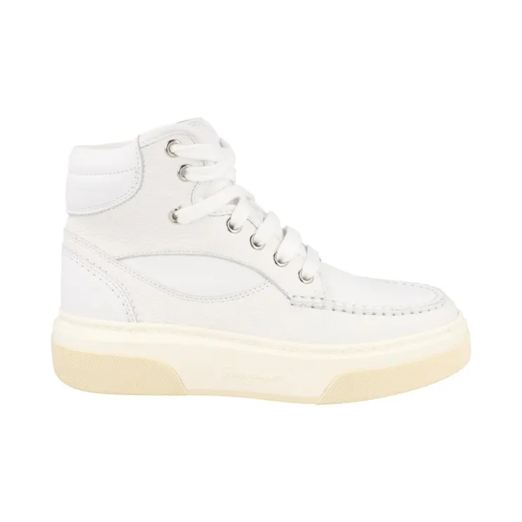 Ferragamo Cassina High-Top Sneakers White (030345-758370-M)
