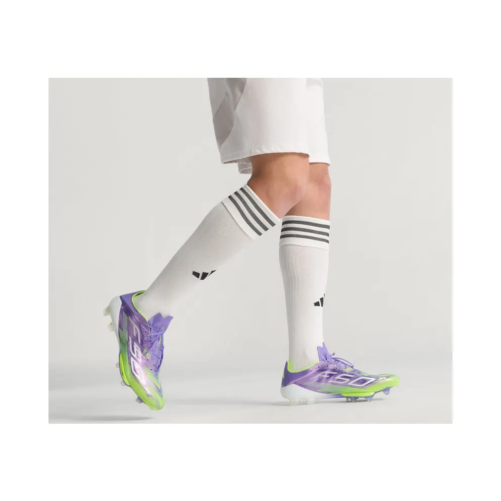 adidas F50+ Firm Ground Boots “Purple Rush / Cloud White / Lucid Lemon” (JS3211)