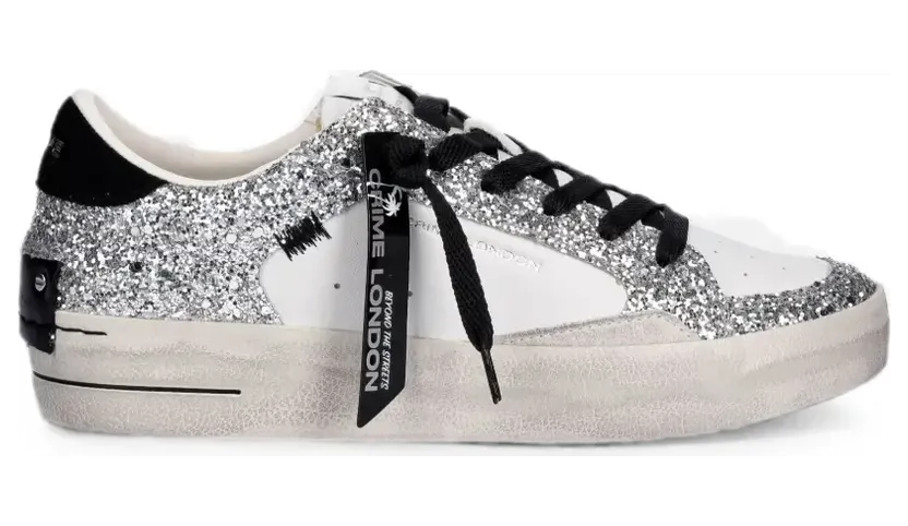Crime London Sneakers verfraaid met glitter – Wit (25117II8)