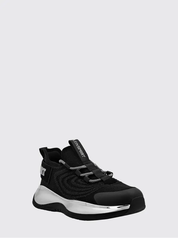 Plein Sport Runner Low-Top Sneakers in Viscose Jersey with Serrated Sole Black (SADSUSC0525STE003N02)