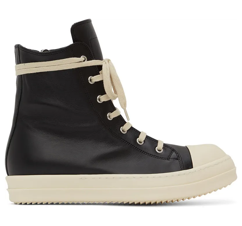 Rick Owens Black Strobe Sneakers (RU02B2890 LPO)