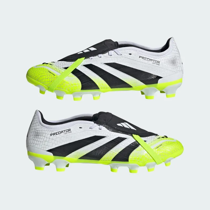 adidas Predator Pro Fold-Over Tongue MG Cloud White Core Black Lucid Lemon (JS4074)