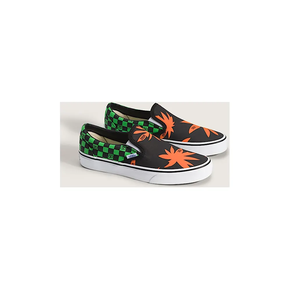 Vans Classic Slip-On Valentino Garavani Checkerboard Tropical Leaves (VN000XW4N5B)