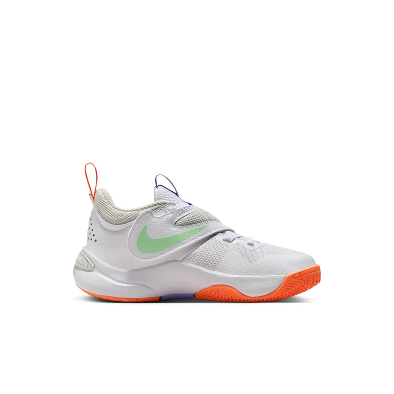 Nike Team Hustle D 11 White Vapor Green Purple Pulse Total Orange (DV8994-103)