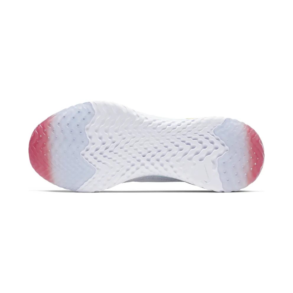 Nike Epic React Flyknit 2 White Hyper Jade Ember Glow (W) White/White/Hyper Jade-Ember Glow-Sapphire-Laser Orange (BQ8927-104)