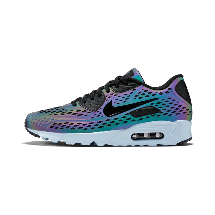 Nike Air Max 90 Ultra Moire QS Holographic “Deep Pewter / Porpoise / Dark Grey / Black” (777427-200)