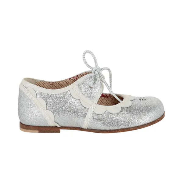 Gucci Glitter Scalloped-Trim Dress Shoes Silver (685454-HO940-8160)
