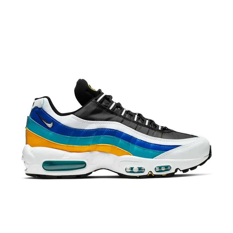 Nike Air Max 95 Windbreaker White/Red Orbit-University Gold-Teal Nebula-Game Royal-Reflect Silver (AJ2018-123)
