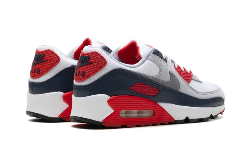 Nike AIR MAX 90 “White/Cool Grey-university Red” (DM0029-117)