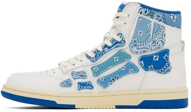 AMIRI White & Blue Skel Top Hi Bandana (PS22MFS016-420)