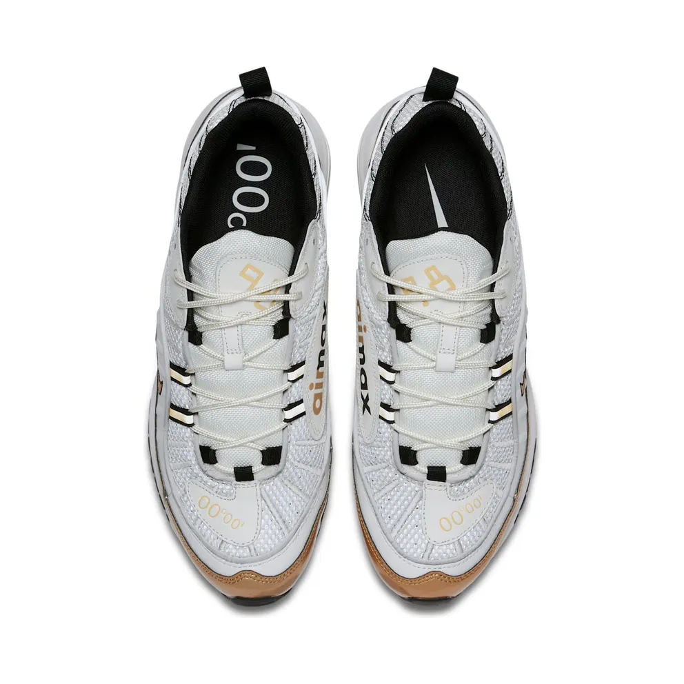 Nike Air Max 98 UK Prime Meridian (GMT Pack) Summit White Metallic Gold (AJ6302-100)