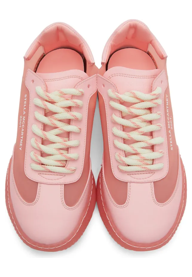 Stella McCartney Pink Glow-In-The-Dark Loop Sneakers (810001E00001) (5)