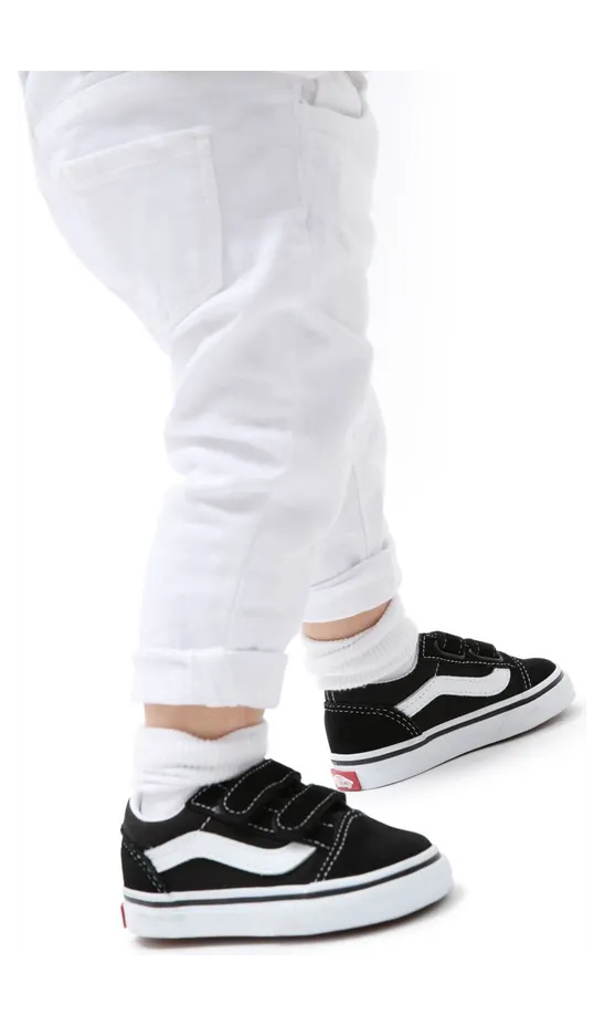Vans Baby Black Old Skool V Sneakers (VN000D3YBLK1)