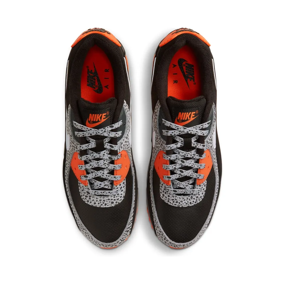 Nike Air Max 90 Safari (2020) Black/Safety Orange-White (DA5427-001)