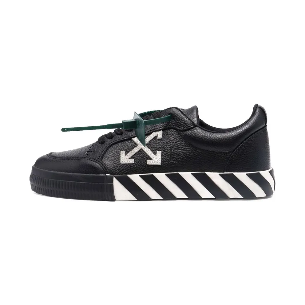 OFF-WHITE Vulc Low Leather Black White SS22 (OMIA085C99LEA0011001)