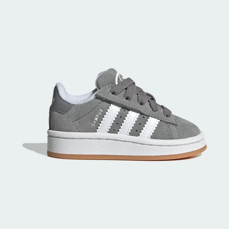 adidas Campus 00s Comfort Closure Elastic Lace Shoes Kids “Grey Three / Cloud White / Gum” (JI4334)