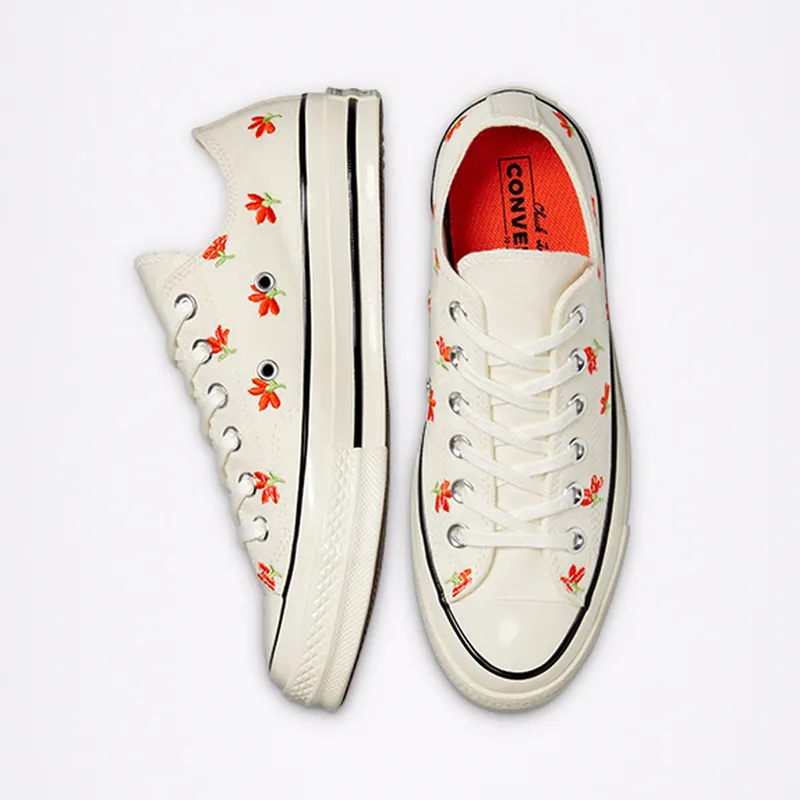 Converse Floral Print Chuck 70 Low Top Egret/bright Poppy/Black (570916C)